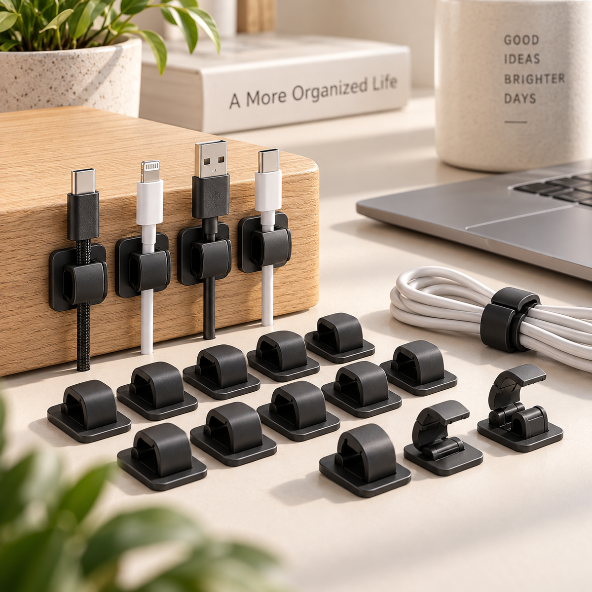 30-Piece Cable Organizer Clip Set