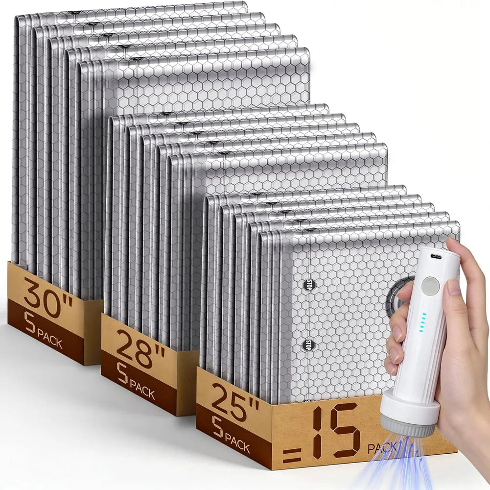 Travel Vacuum Compression Bags with Rechargeable Pump