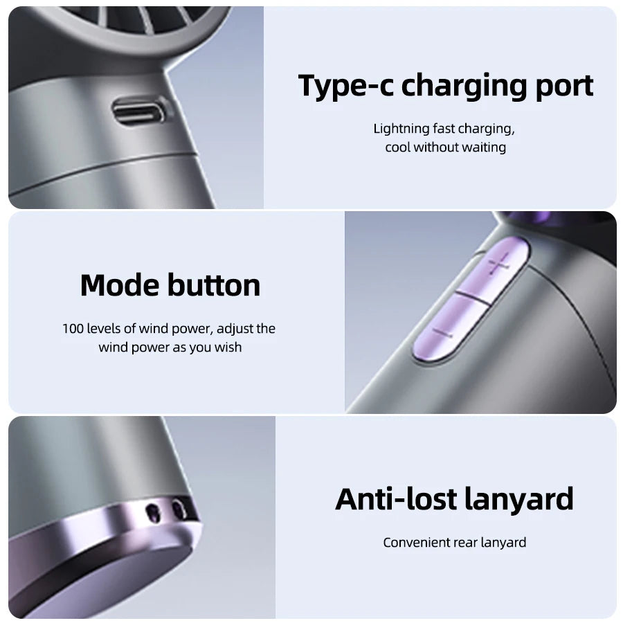 Rechargeable Mini Turbo Fan