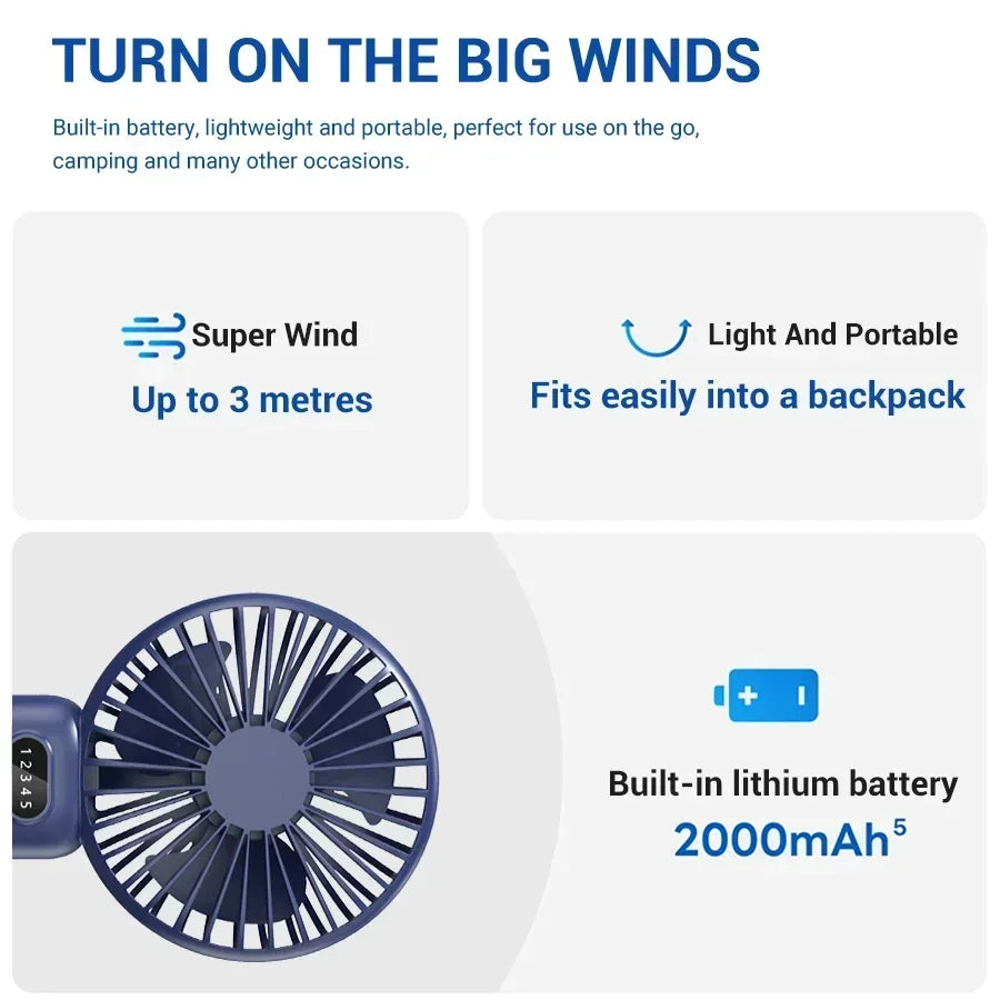 Rechargeable Mini Turbo Fan